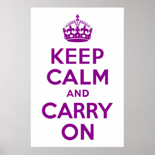 Mörkens Magenta håll lugn och fortsätt Poster