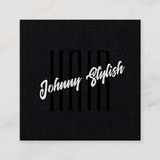 Mörkens minsta svarta fyrkantigt visitkort (Framsida)