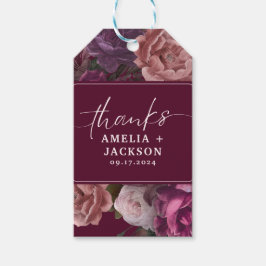 Mörkens moody borgmästartjänst för burgundy & lila presentetikett