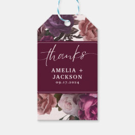 Mörkens moody borgmästartjänst för burgundy & lila presentetikett