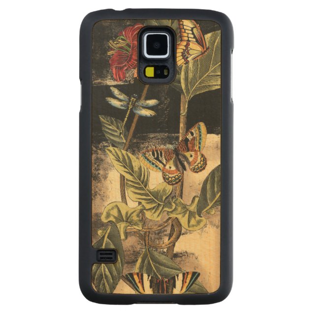 Mörkens natur scen efter Vision Studio Carved Lönn Galaxy S5 Slim Skal (Baksidan)