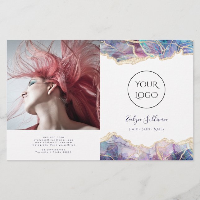 mörkens opalformade broschyr med dubbla sidor (Framsida)