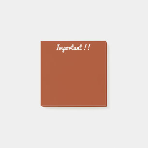 Mörkens orange/brun post-it block