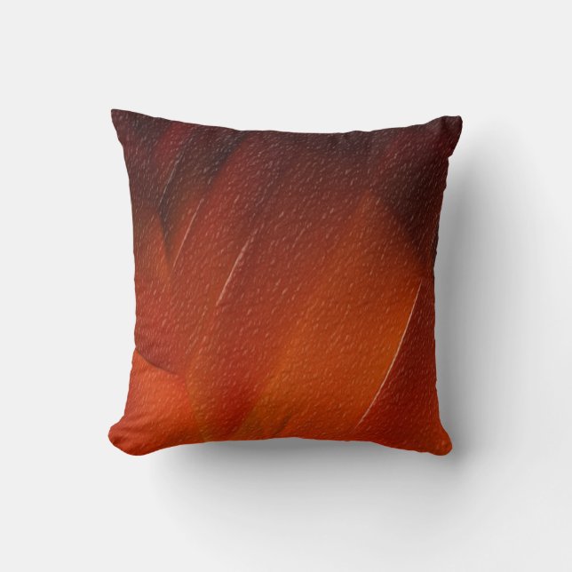 Mörkens orange fet texturerad kudde (Framsida)