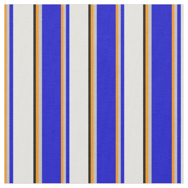 Mörkens Orange, Grått, blått, lätt cyan och svart Tyg (Närbild)