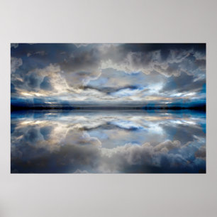 Mörkens reflekterade moln poster
