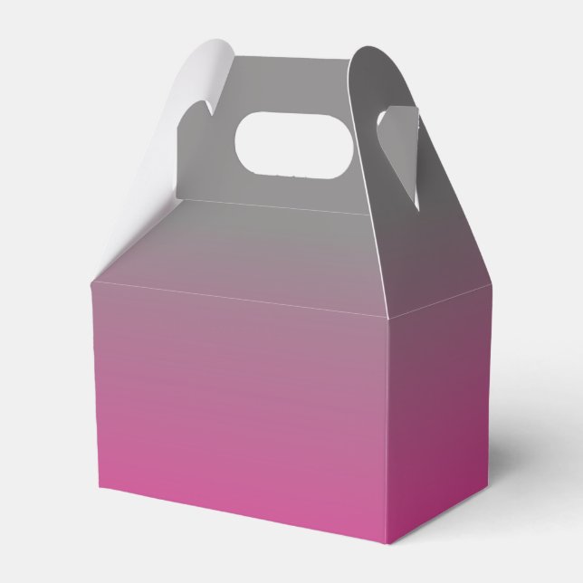 Mörkens Rosa och Grått Ombre Mönster Presentaskar (Framsidan Sidan)