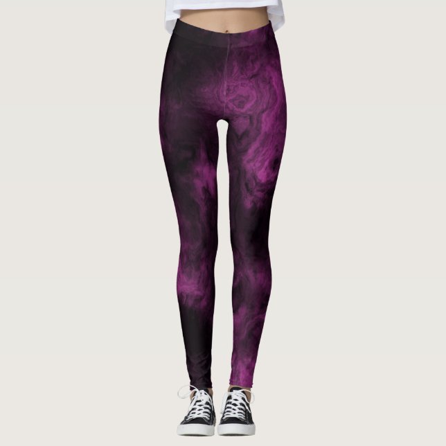 Mörkens Rosa Rökt markör Leggings (Framsida)