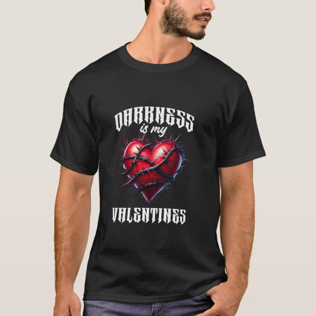 Mörker är min valentin gotisk skräck ockult got t shirt (Framsida)
