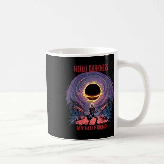 Mörker min gamla vän Solar Eclipse för Metalhead Kaffemugg (Höger)