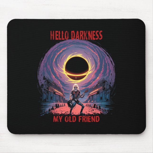 Mörker min gamla vän Solar Eclipse för Metalhead Musmatta (Framsidan)