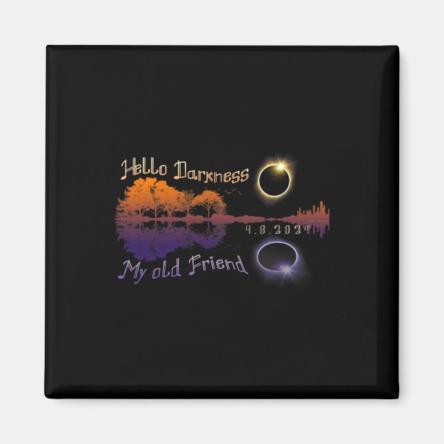 Mörker min gamla vän Solar Eclipse Magnet (Framsidan)