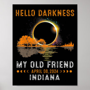 Mörker min gamla vän Total Eclipse 2024 Indiana Poster