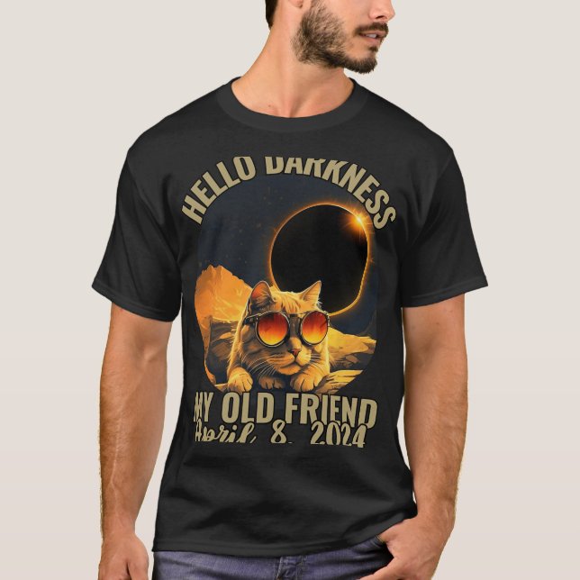 Mörker min gamla vänskapskatt med solära eclipse G T Shirt (Framsida)