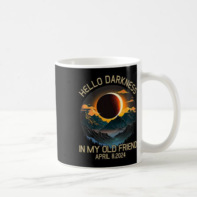 Mörker min gamle vän Solar Eclipse April 0819 Kaffemugg (Höger)