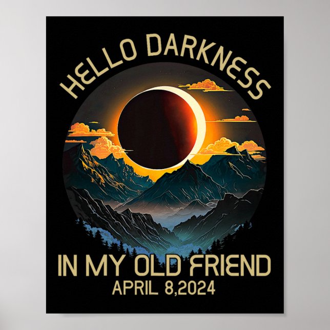 Mörker min gamle vän Solar Eclipse April 0819 Poster (Framsidan)