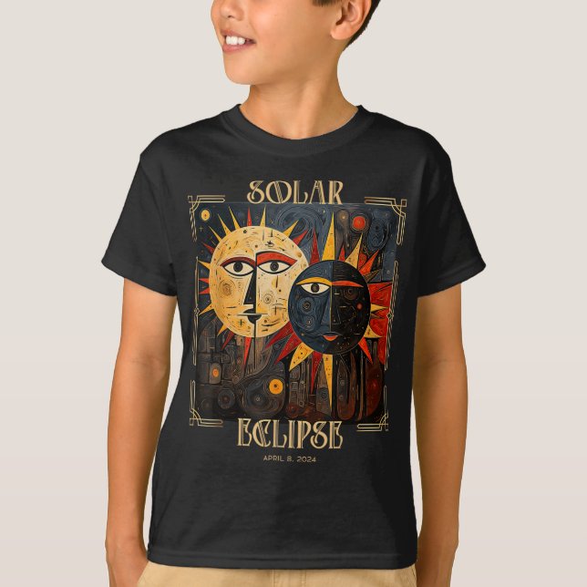 Mörker min gamle vän Solar Eclipse April 08 T Shirt (Framsida)