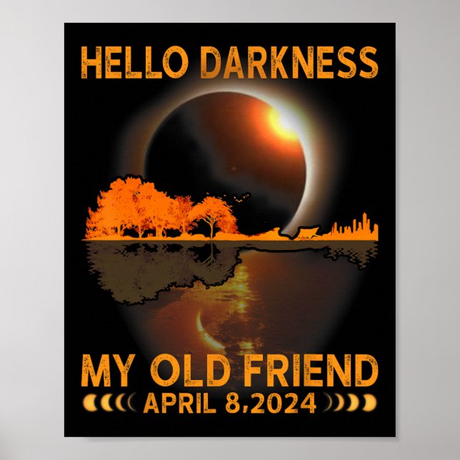 Mörker min vän Solar Eclipse April 8 2024 Funn Poster (Framsidan)