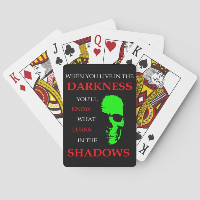 Mörker och skuggor, skräck Halloween Casinokort (Baksidan)