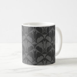 Mörkgrå fladdermus-kaffemug kaffemugg