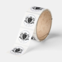 Mörkgrå heraldisk sköld Tack Sticker