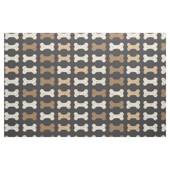Mörkgrå hundben tyg (Fat Quarter)