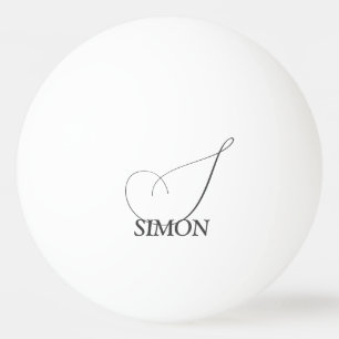 Mörkgrå med monogram pingisboll