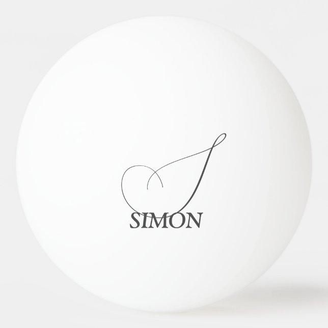Mörkgrå med monogram pingisboll (Framsidan)