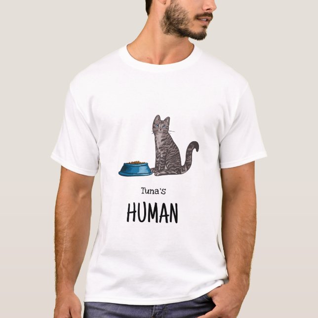 Mörkgrå Tabby Katt Tröja (Framsida)