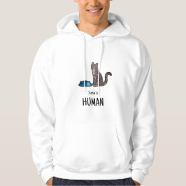 Mörkgrå Tabby Katt Tröja Hoodie
