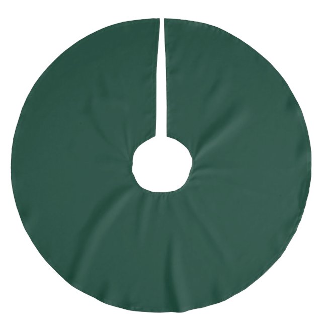 Mörkgrön Borrstuvad Polyester Trädskörtel Julgransmatta Borstad Polyester (Framsidan)