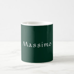 Mörkgrön Elegant Casual Eget Namn Handskrift Kaffemugg