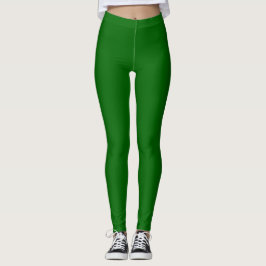 Mörkgrön enfärgad leggings