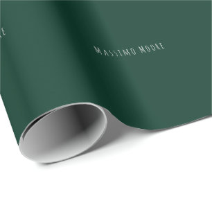 Mörkgrön Enkel Elegant Casual Egen Namn Presentpapper