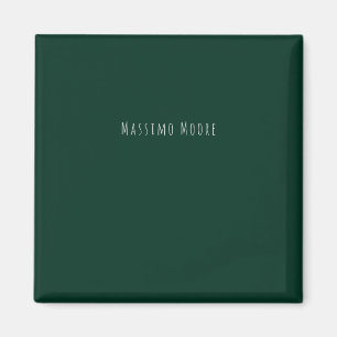 Mörkgrön Enkel Elegant Casual Eget Namn Magnet