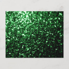 Mörkgrön falsk glittergnistrar flygblad