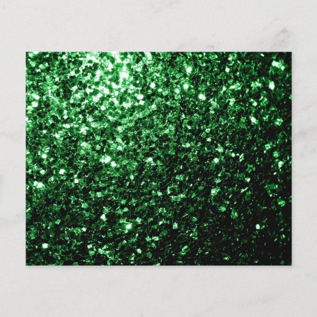 Mörkgrön falsk glittergnistrar flygblad (Framsidan)