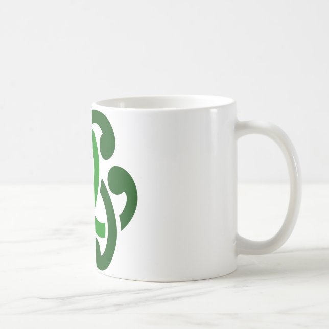 Mörkgrön keltisk knut kaffemugg (Höger)