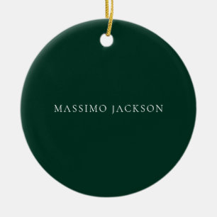 Mörkgrön minimalistisk enkel modern estetisk look julgransprydnad keramik