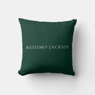 Mörkgrön minimalistisk enkel modern estetisk look kudde