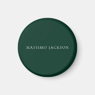 Mörkgrön minimalistisk enkel modern estetisk look magnet
