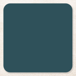 Mörkgrön Monokrom Enfärgad Elegant Budget Underlägg Papper Kvadrat