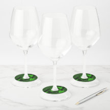 Mörkgrön och Lime Spiralvåg