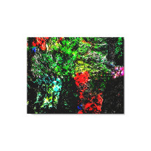 Mörkgrön texturerad utsträckt canvastryck, djärv