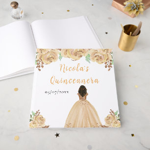 Mörkhyad prinsessa Peach Quinceanera gästbok