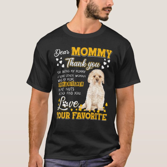 Morkie Bäe Mamma Tack för min Mamma T Shirt (Framsida)