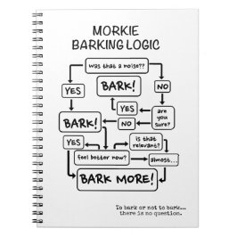 morkie barking logic anteckningsbok