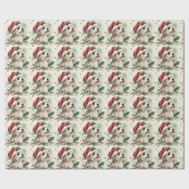 Morkie Christmas Wrapping Paper Presentpapper (Platt)