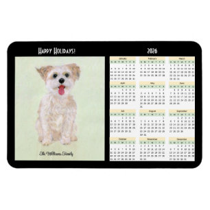 Morkie Flexibel 2026 Kalender Magnet