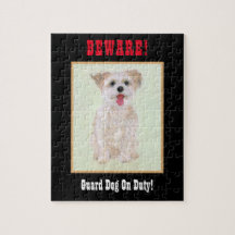 Morkie Funny Guard Hund Jigszle Puzzle